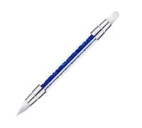 Silicone Brush - Pigment Dust Spreader, Twin Sided Maker Pen | Hand Care Sculpture Dotting Equipment Pack, Soft Crystal Rhinestone Grip Embossing Design Item For Beauty Precision Paint Craft