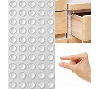 Silicone Bumpers Adhesive Buffer Pads Clear Cupboard Door Stops Door Pads Stop Slamming Protector,Transparent Silicone Pads for Furniture Glass Tables Door Protect(6 x 2mm) (50pcs)