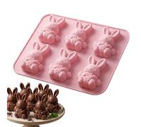 Silicone Bunny Mold - 3D Rabbits Reusable Art Crafts - Cute Easter Bunny Silicone Mold - for Cupcake Clay Fondant Candy Sugar Family Friends Men Women