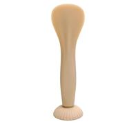 Silicone Butt Cream Spatula - Flexible Diaper Paste Applicator, Hygienic Babes Bum Brush, Suction Base Beige Sky Blue Gray | Gentle Skincare Tool For Girls Boys Ointment