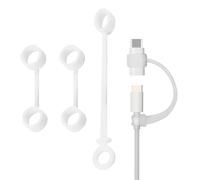 Silicone Cable Adapter, Charging Tether Keeper, 4 Pieces Set with Anti Lost Design, Long Lasting Converter Sleeve Case, Cable Protector with Compact Build, Travel Accessory for Car Backpack