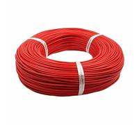 Silicone Cable Electrical Wire， Red Stranded Tinned Copper Silicone Cable 1-20m 28-6AWG(10 AWG,5m)