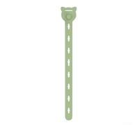 Silicone Cable Management Ties 10 Reusable Ties for Securing Data Cables and Headphone Wires (green)