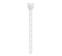 Silicone Cable Management Ties 10 Reusable Ties for Securing Data Cables and Headphone Wires (White)