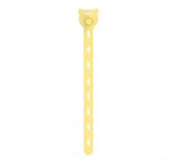 Silicone Cable Management Ties 10 Reusable Ties for Securing Data Cables and Headphone Wires (yellow)