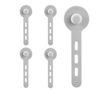 Silicone Cable Organizer, Adjustable Straps Set, 5 Piece Cable Ties with Flexible Lock, Soft Elastic Cable Support Structure, Style for V