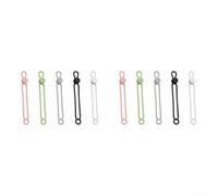 Silicone Cable Organizer Ties Reusable Cord Management Wire Organizers With Button Lock For Home Office Desktop Travel Gear Pink Green Gray Black White Pack Of Or Or Twenty Or Thirty Units(10)