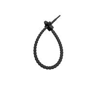 Silicone Cable Ties 10pcs Reusable Self-Locking Wire Strap 22CM Fastening Clips DIY Materials Wire Cable Zip Ties(Black)