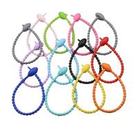 Silicone Cable Ties 10Pcs Silicone Reusable Bag Ties Twist Wire Fasten Cable Zip Tie Headset Data Line Wire Universal(Mix Color)