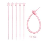 Silicone Cable Ties 10pcs Silicone Reusable Bag Ties Twist Wire Fasten Cable Zip Tie Headset Data Line Wire Universal(Color 3)