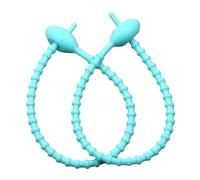 Silicone Cable Ties 10Pcs Silicone Reusable Bag Ties Twist Wire Fasten Cable Zip Tie Headset Data Line Wire Universal(Light Blue)