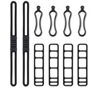 Silicone Cable Ties 6set*10pcs Mounting Bands Rubber Straps For Bicycle Headlight Taillight Fixing Universal Accessories(Set a)