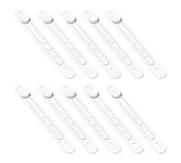 Silicone Cable Ties for securing and organizing Data and Headphone Cables, Reusable Elastic Ties with Buckle Design for Reliable Cable Storage (White)
