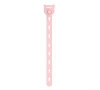 Silicone Cable Ties in a 10 Pack, Perfect for Managing Headphone and Data Cables (Pink)