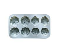Silicone Cake Baking Mould, Rose Shaped, Reusable, Easy to Demould, Candle Moulds, Silicone Baking Mould, for Cupcakes, Candies, Desserts, Muffins, Candles, Soap, Birthday, Valentine's Day, Holiday