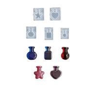 Silicone Cake Decorating Mold for Miniature Bottle Resin Casting Craft Jewelry Charm Detachable Reusable Miniature Kitchenware Resin Molds