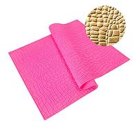 Silicone Cake Fondant Mat Alligator Crocodile Pattern Impression Lace Mold (pink, 22x14 inches)