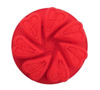 Silicone Cake Mold - 7-Cavity Heart Shaped Reusable Baking Mould,Candle Mold - for Food Jelly Dessert Chocolate Candy Soap Candle Making