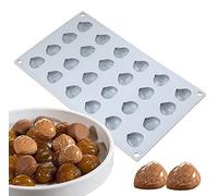 Silicone Cake Mold Bakeware Dessert Mousse DIY Mould, 24 Holes Chestnut