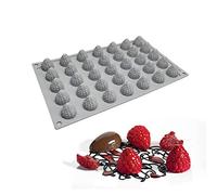 Silicone Cake Mold Bakeware Dessert Mousse DIY Mould, 35 Holes Raspberry
