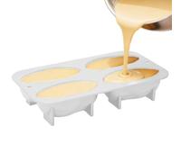 Silicone Cake Molds, 4-Cavity Easy Release Bakeware, Made from Food Grade Kitchen Supply for Desserts Baking Tool with Convenient Design for Chocolate Candy Home Apartment Oven Freezer