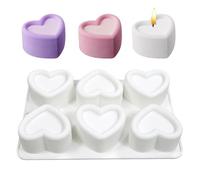 Silicone Cake Molds 6-Cavity - Nonstick Easy-Release Pastry and Dessert Baking Molds | Cute Flower Heart Star Shapes for Mousse Chocolate Pudding Jelly | Perfect for Home Bakery Beginners Adults