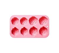 Silicone Cake Molds | 8 Cavities Pink Non-Stick | Silicone Moulds for Cakes and Pastries, for Chocolate Sweets Jelly Pudding Muffin Dessert Candle Soap