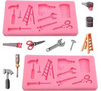 Silicone Cake Molds, Durable, Easy to Clean, Reusable Design, Spanner Scissors Moulds, Fondant Tools, Cake Topper Mould, 12x8x5.5cm, DIY Baking, Cake Decorating, Sugar Cookies