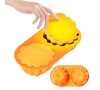 Silicone Cake Molds For Baking,Pudding Mould - 2 Cavity Easy Release Baking Mould For Autumn Chocolate Creations