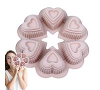 Silicone Cake Molds, Heart Silicone Mold,6 Holes Heart Shape Silicone Molds - Large Baking Tins, Versatile Silicone Cake Tin, Chocolate Molds for Baking Cakes
