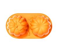 Silicone Cake Molds: Pumpkin Shape Fondant Shape | 2 Cavity Easy Demoulding Chocolate Mold for Cake Pudding Jelly | Halloween Thanksgiving Autumn Seasonal