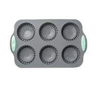 Silicone Cake Mould, 6 Pieces Patterned Non-Stick Muffin Moulds | Silicone Moulds for Baking - for Chocolate, Eggs, Cookies, Holiday Cooking, Food, Making