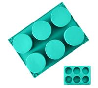 Silicone Cake Mould, Cake Moulds for Baking Silicone, 6 Grids, Non-Stick Round Candy Moulds, Kitchen Baking Mould Tools, Food Grade Baking Tools for Candy Chocolate