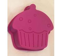 Silicone Cake Mould Non Stick Teddy, Round, Gingerbread, Cupcake, Heart, Star Shape Baking Pan Tray (Junior Chef Cupcake Pink Mould)