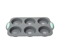 Silicone Cake Moulds for Baking - 6 Cup Capacity Mould with Pattern, Cake Mould | Biscuits, Christmas Chocolate and Soap