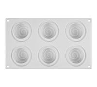 Silicone Cake Moulds for Baking, Cinnamon Roll Silicone Mould 6 Cavity Moulds for Baking Heat Resistant and Microwave Safe Non-Stick Dessert Molds for Soap Pudding Chocolate Making