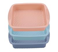 Silicone Cake Pan 3 pcs/Set Silicone Baking Pan Heat Resistant Square Baking Easy Release Bread Loaf Food Grade Cake for Oven, Microwave