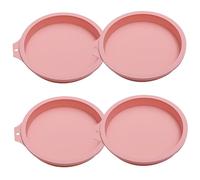 Silicone Cake Pan 4Pcs Non Stick Silicone Baking Pan 6'' Round Cake Pans Easy to Demold Molds for Baking Layer, Cheese ＆ Chocolate
