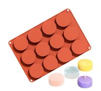 Silicone Cake Puck Mold - 12 Hole Baking Tray Durable Food Grade Material Oven Safe Cup Mold Reusable Flexible Design | For Chocolate, Muffin, Candy, Mousse, Soap