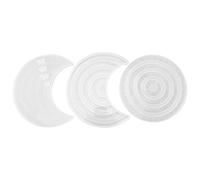 Silicone Calendar Mold Hand Made White Hanging Plate Resin Molds for DIY Table House Decoration Perpetual Craft Kit 2 Half Moon and 1 Round Shape Flexible Reusable Mold