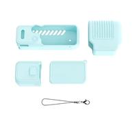 Silicone Camera Cover Set Compatible with Pocket 4, BRDRC Lens Screen Body Covers with Lanyard for Travel Use Storage Case Grip Shell