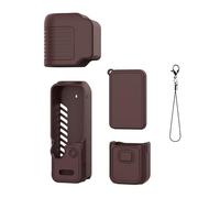 Silicone Camera Cover Set Compatible with Pocket 4, BRDRC Lens Screen Body Covers with Lanyard for Travel Use Storage Case Grip Shell