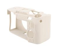 Silicone Camera Cover Shock Absorption Non Slip Camera Protective Case for A7CII A7CR: Flexible Skin Friendly Case for Comfortable Grip, Suitable for Various Scenes (Beige)