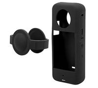 Silicone Camera Protective Case Flexible Elastic Anti Falling Panoramic Camera Sleeve Cover for ONE X3 Durable Shockproof Scratch Resistant Long Lasting Silicone Cover (Black)