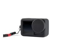 Silicone Camera Sleeve + Lens For Action 3 Cameras Protective Frame Case Shell Black