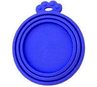 Silicone Can Cover Universal Pet Food Can Top BPA Free Can Lids for Cat Dog Food Tin Dark Blue