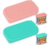 Silicone Can Lids for SPAM Canned Meat 12 oz, Non Toxic Can Covers for Food Storage, Freezer Dishwasher Safe, Set of 2