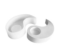Silicone Candle Holder Mold - Craft Mold Supplies, Yin and Yang Candle Setting | Silicone Cement Container, Scented Craft Art, Tai Chi, Creative Candle Feet for Home Decoration