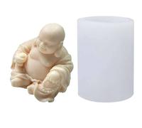 Silicone Candle Mold - 9cm Buddha Figurine Flexible Soap Casting Tool No Peculiar Smell | Multi-Use Reusable Craft Mold for Aromatherapy Art Decoration G