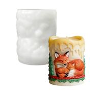 Silicone Candle Mold - Decorative Art Project Tool,Silicone Mold for Animal Cylinder Candle - for Soap Resin Plaster Beginners Professionals School Project Studio